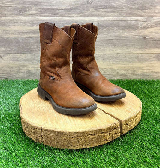 Justin Youth - Size 12.5D - Brown Soft Leather Cowboy Boots 4782C