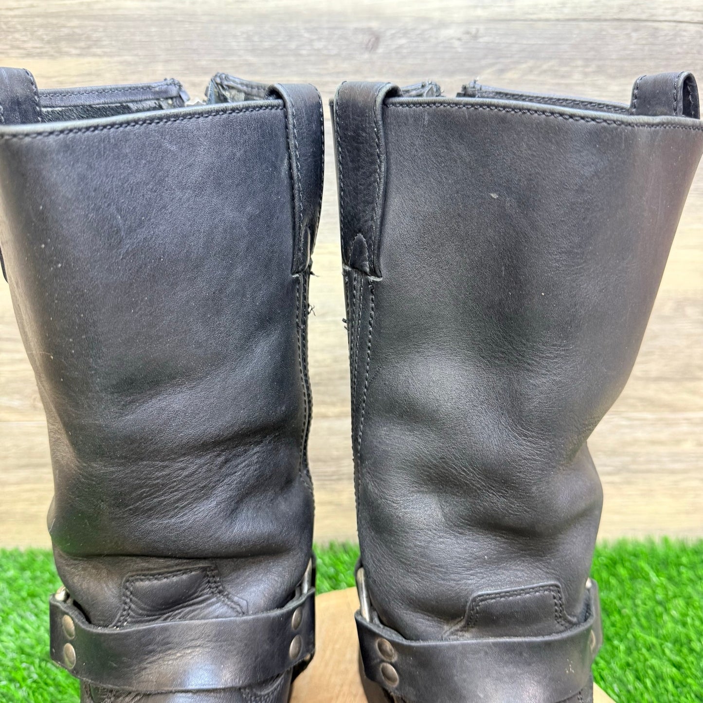 Milwaukee Men - Size 8D - Black Harness Moto Riding Boots MB410
