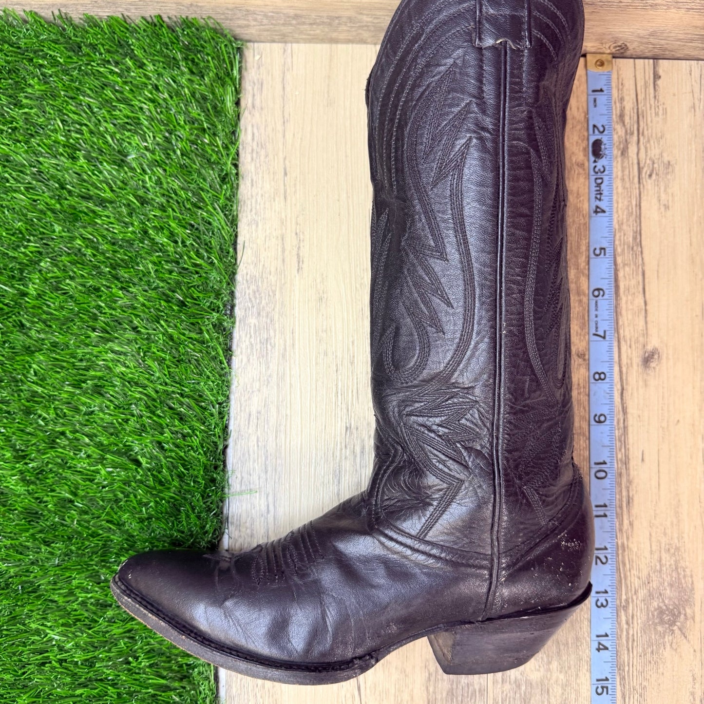 Creations by Lana Women - Size 6 - Vintage Black Western Cowboy Boots 8112