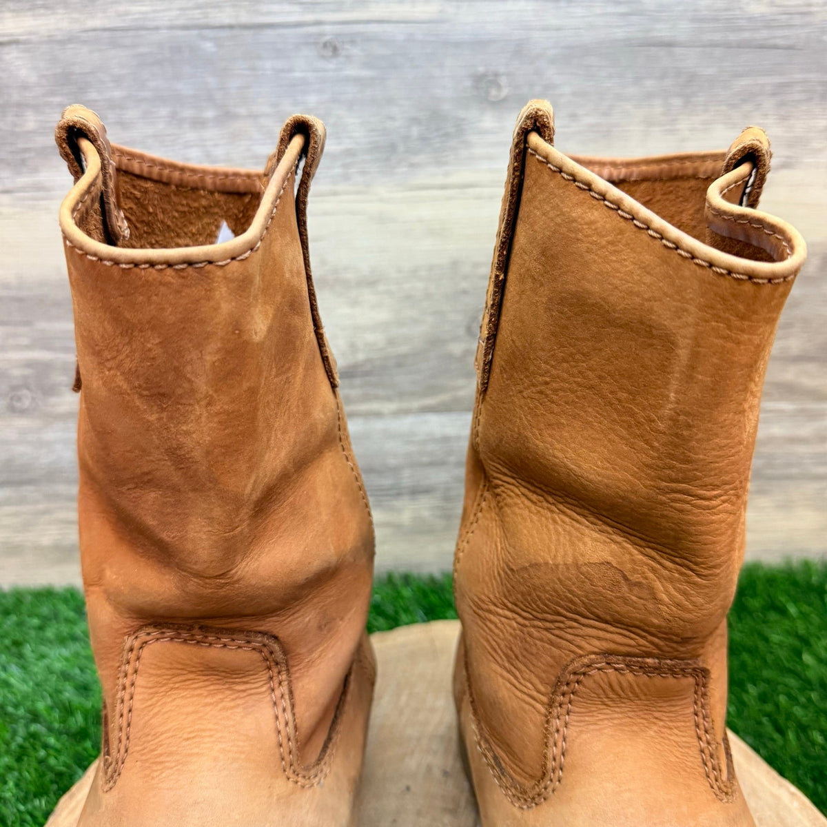 Brazos Men - Size 8.5M - Tan Suede Western Cowboy Boots MW1002