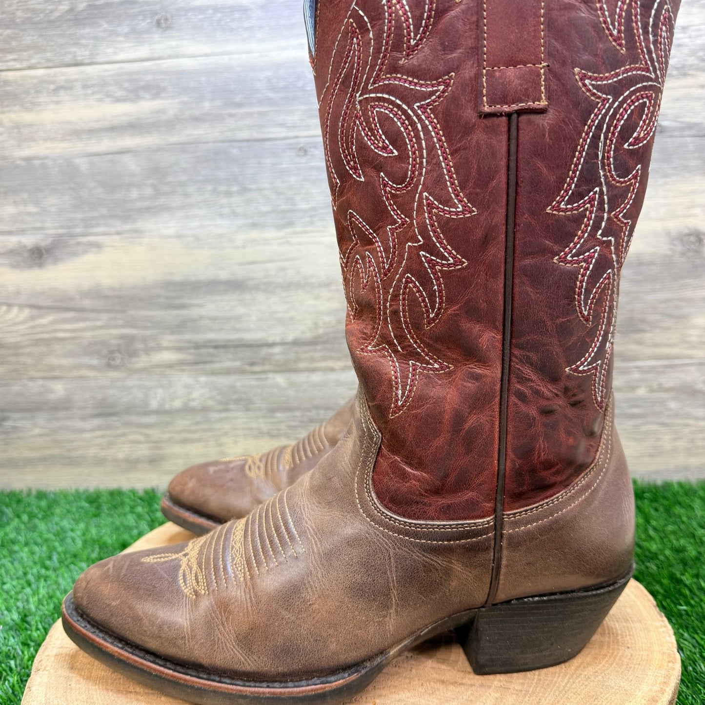 JB Dillon Men - Size 8.5 - Copper / Brown Western Cowboy Boots JBC101EW