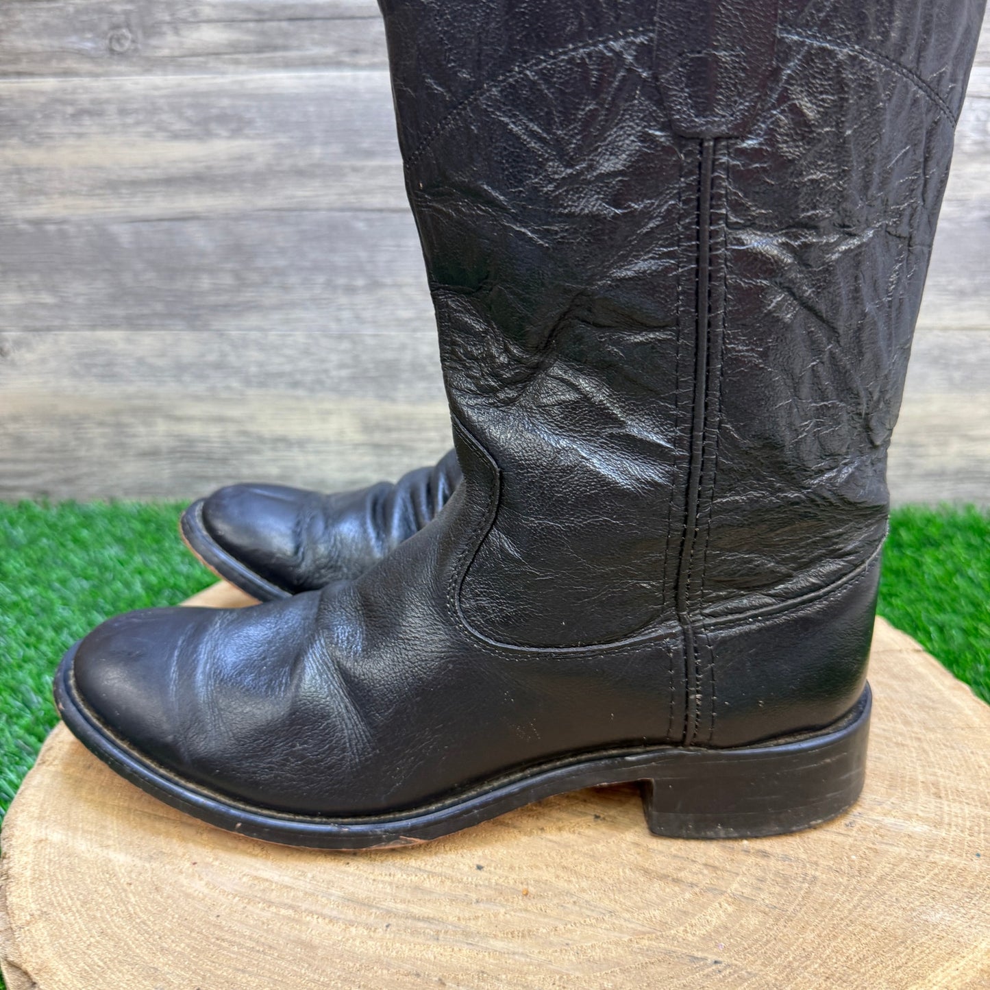 Old West Youth - Size 6 - Black Cowboy Boots Style CRY4110G