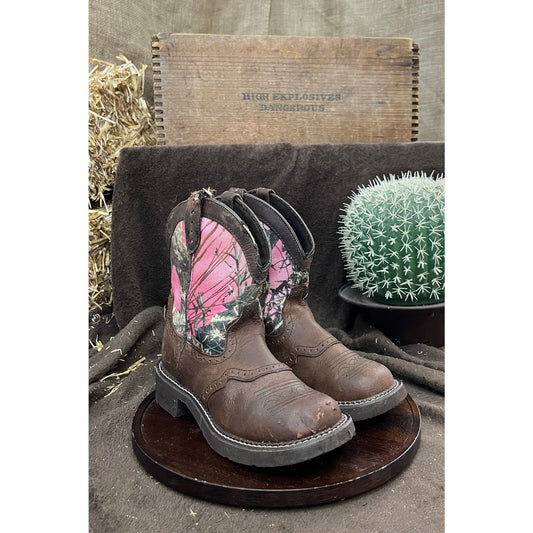 Justin Gypsy Women - Size 7B - Brown/Pink Camo Cowboy Boots Style L9610
