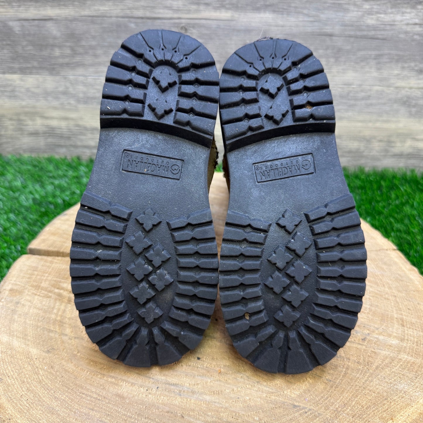 Magellan Youth - Size 12D - Tan/Camo Faux Leather Boots Style 1575