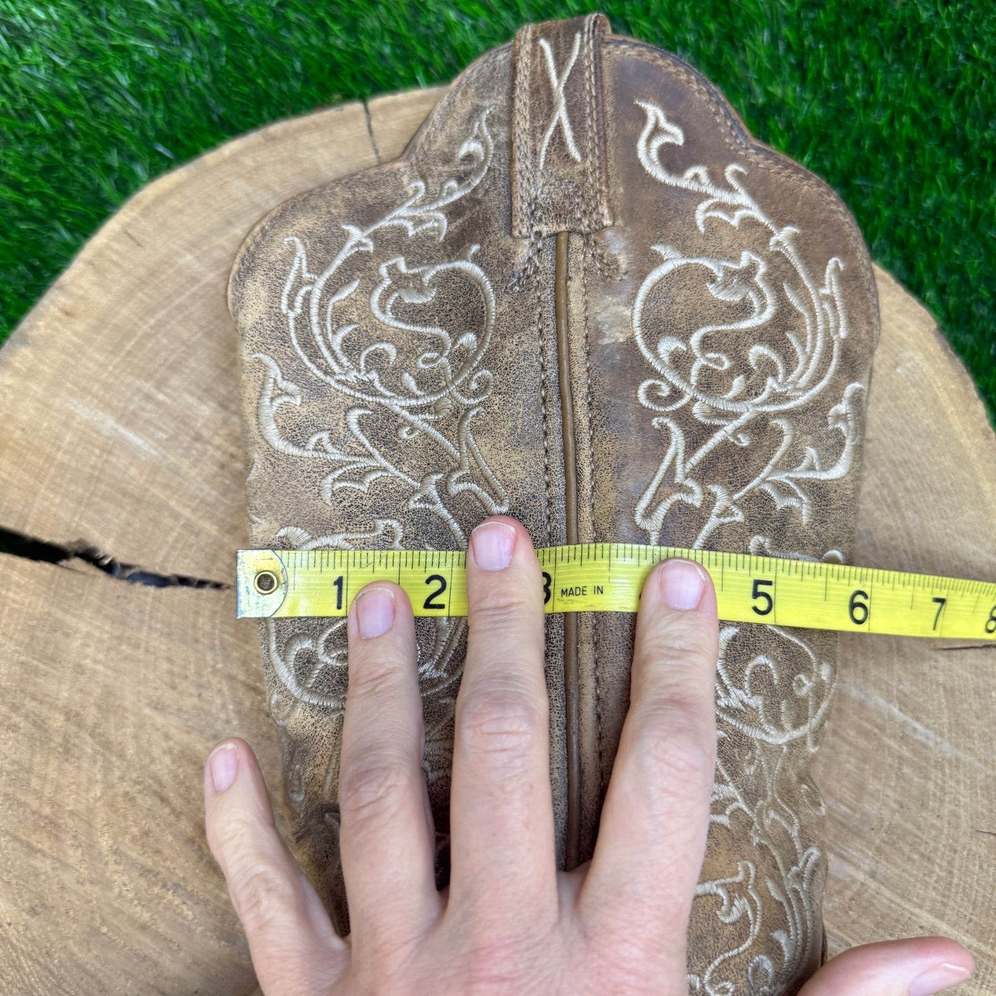 Twisted X Women - Size 9B - Bomber Brown Stitch Cowboy Boots Style WWT0025