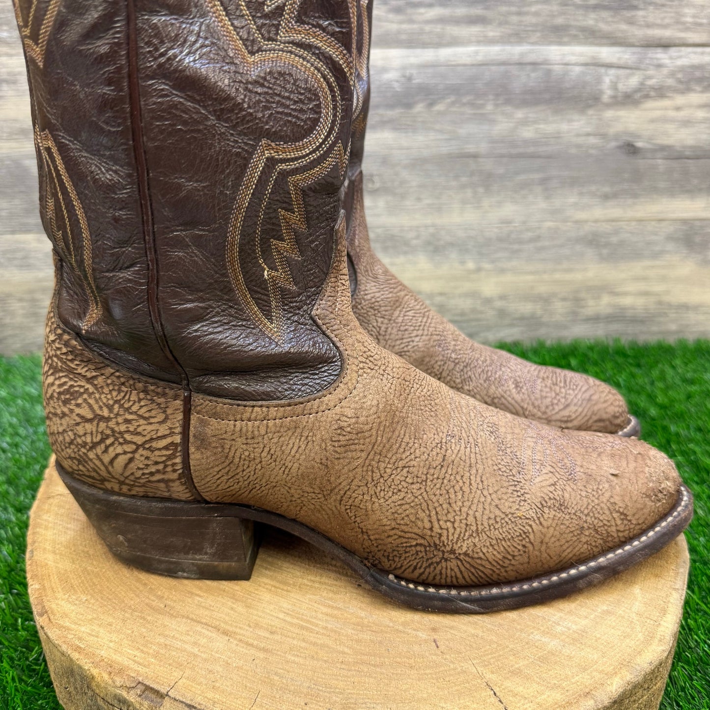 Tony Lama Men - Size 9D - Brown Inca Goat Cowboy Boots Style 6256