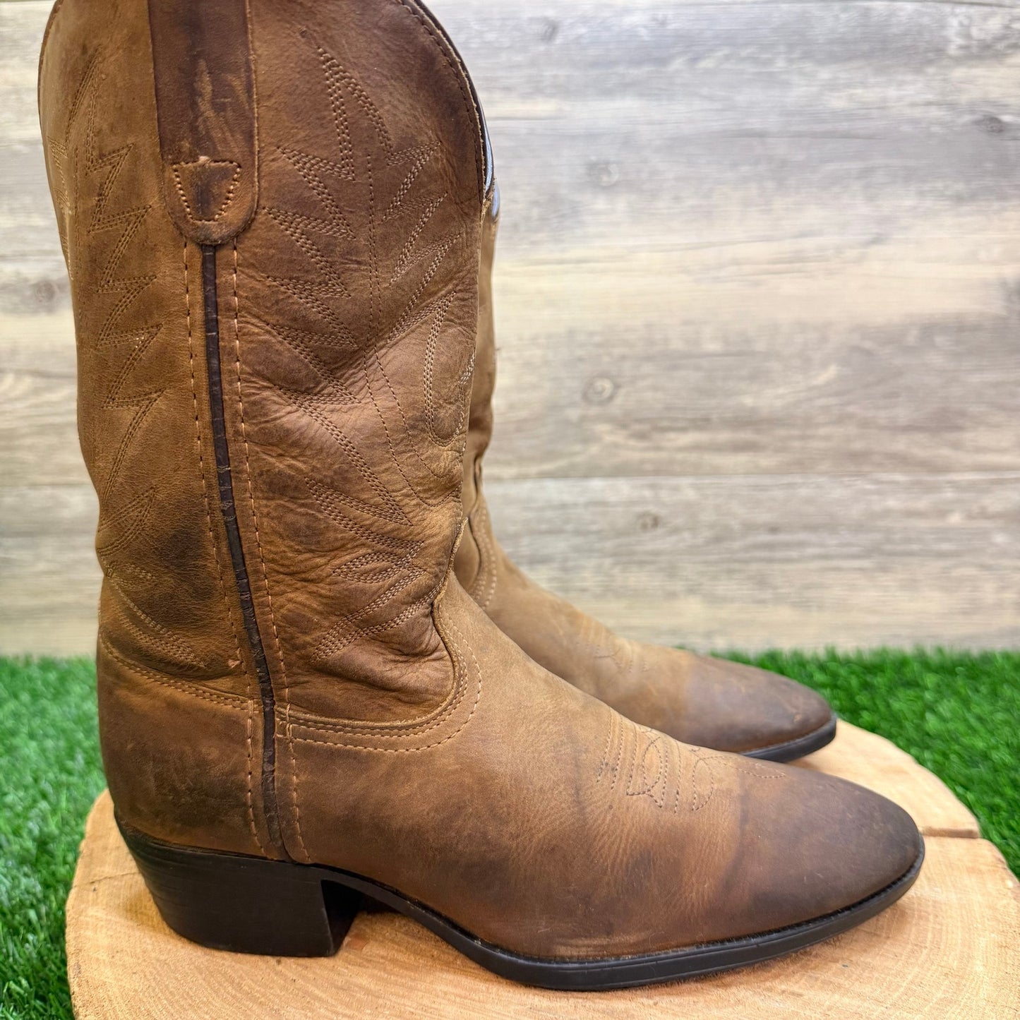 Unknown Youth - Size 5 - Brown Soft Leather Cowboy Boots Y1552