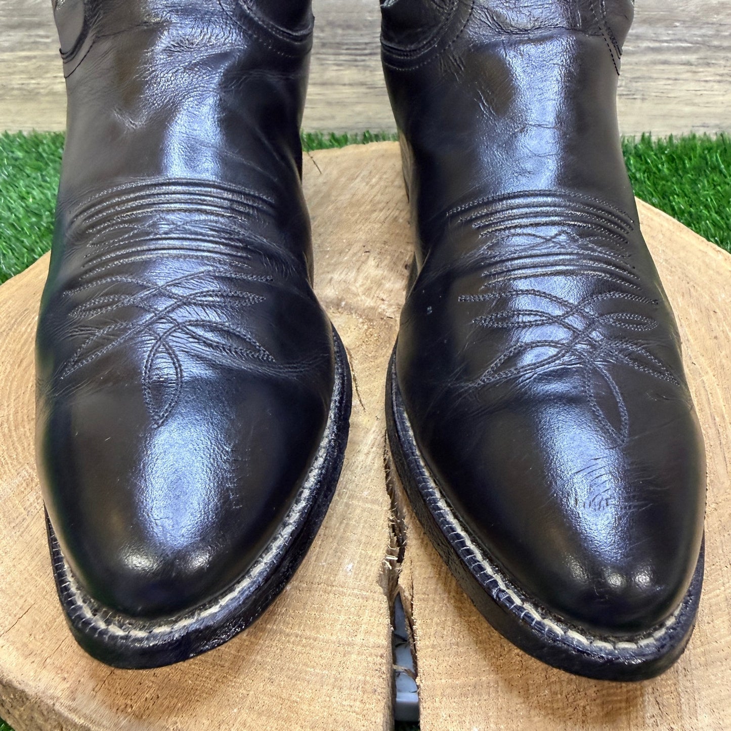 Justin Men - Size 11 - Black Western Cowboy Boots Style 1409