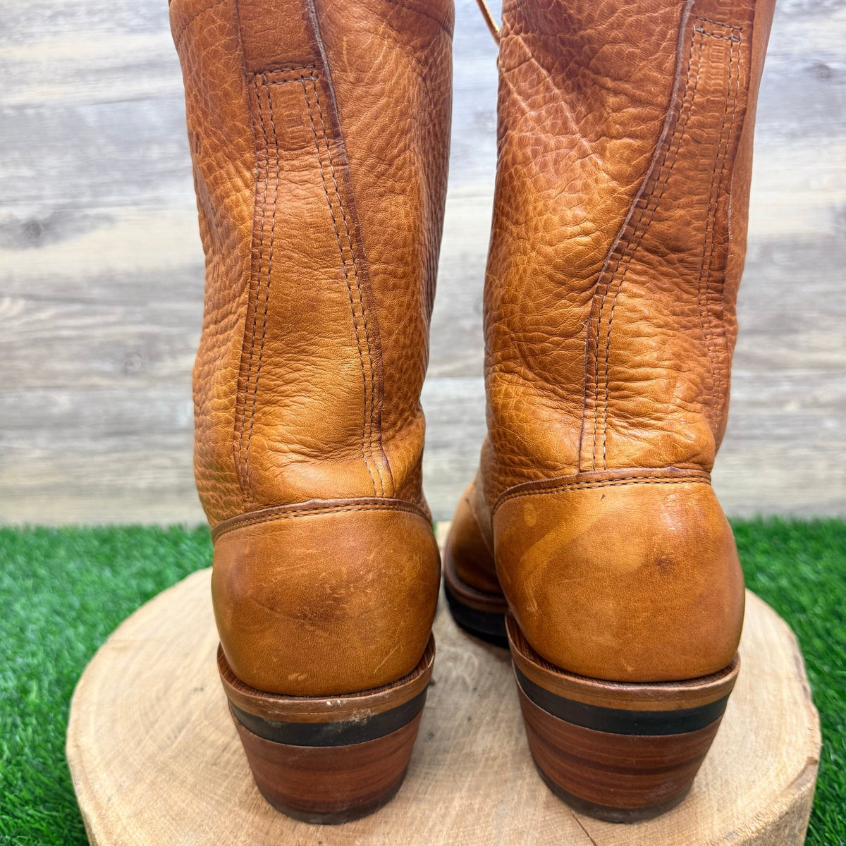 Chippewa Men - Size 9D - Vintage Cognac 1997 Packer Lace Up Boots 75364