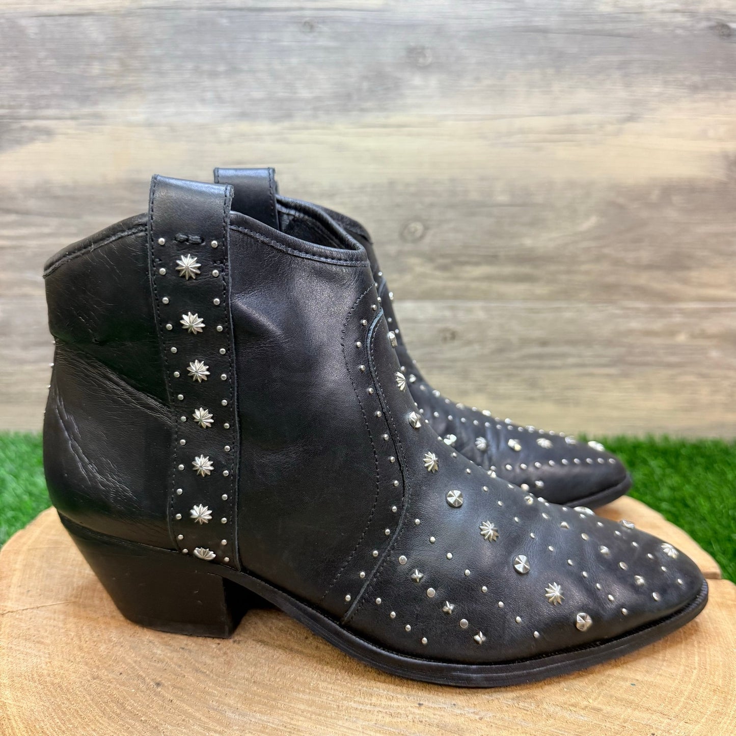 Sam Edelman Women - Size 8 - Black Studded Ankle Boots