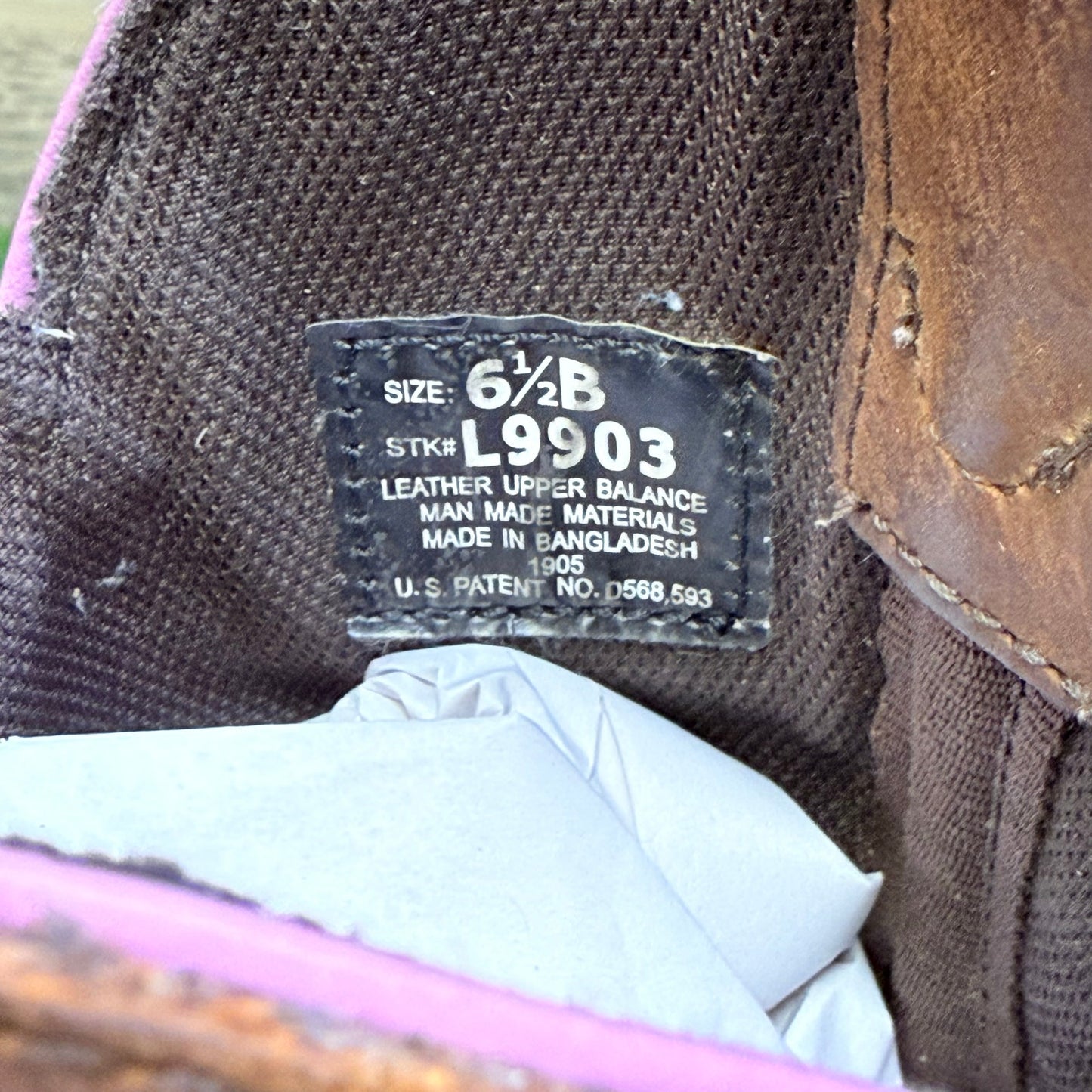 Justin Women - Size 6.5B - Brown / Pink Gypsy Round Toe Cowboy Boots L9903