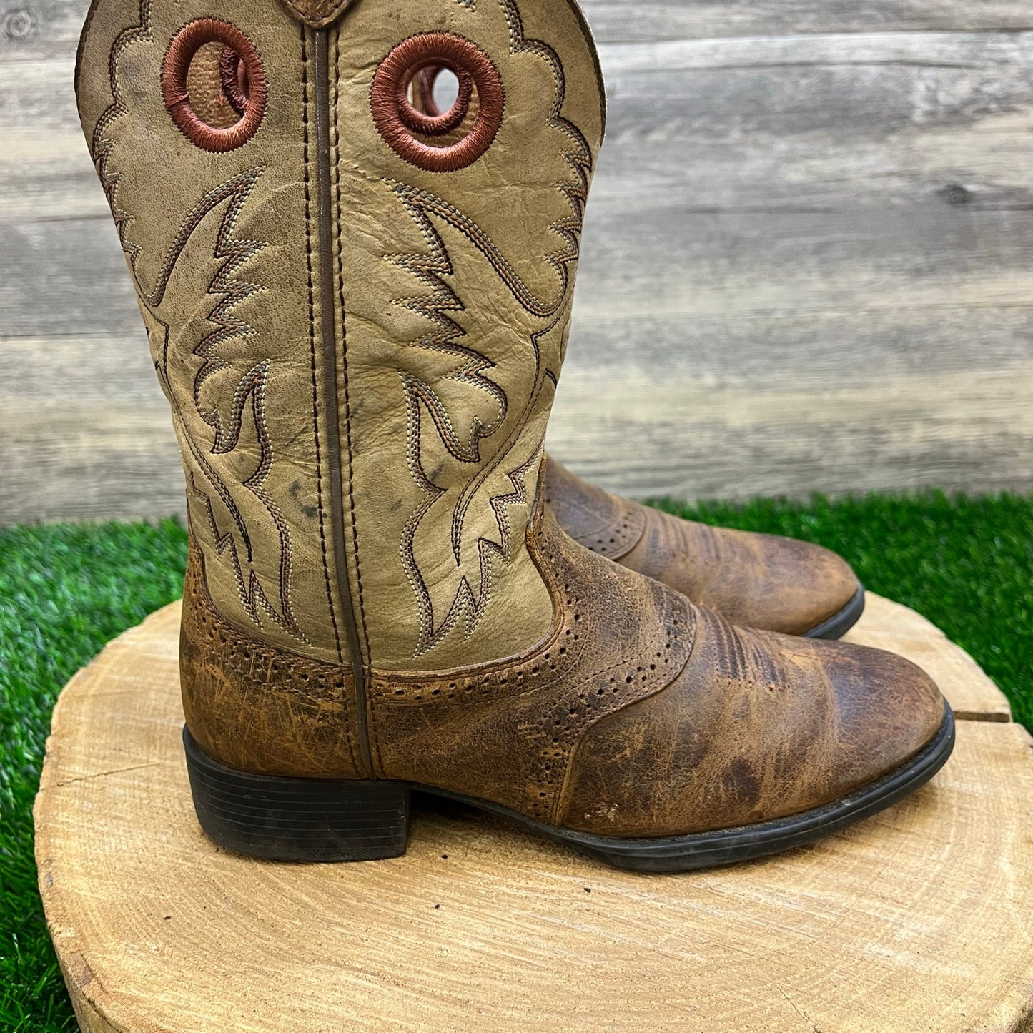 Ariat Youth - Size 1.5 - Brown Cowboy Boots Style 10001798