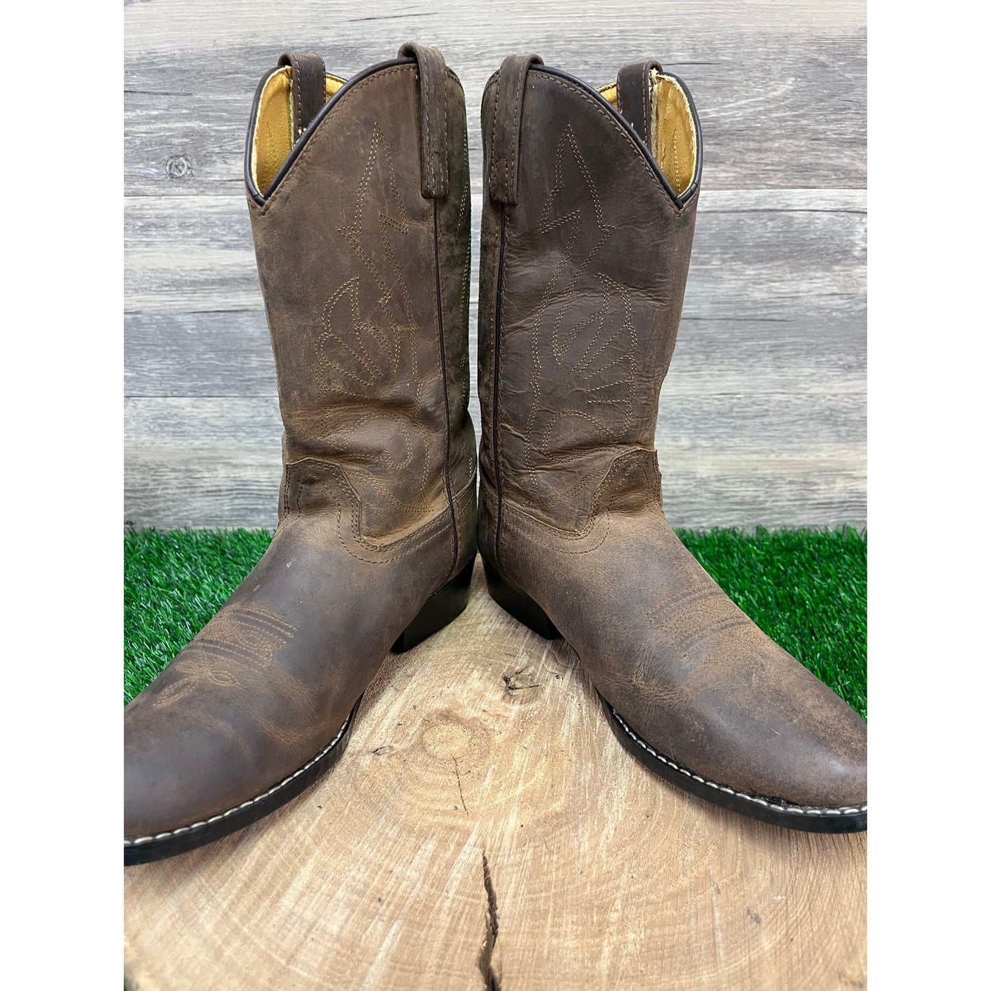 Masterson Youth - Size 6D - Brown Cowboy Boots Style RB2000Y