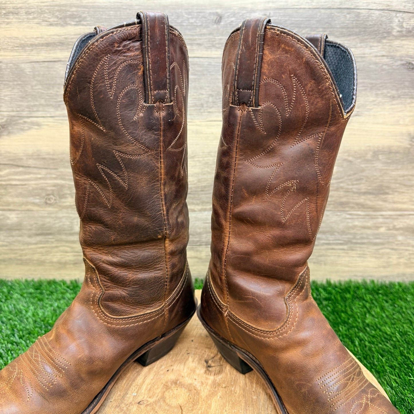 Rodeo Dr Women - Size 5 - Brown Soft Leather Slouch Cowboy Boots 36061
