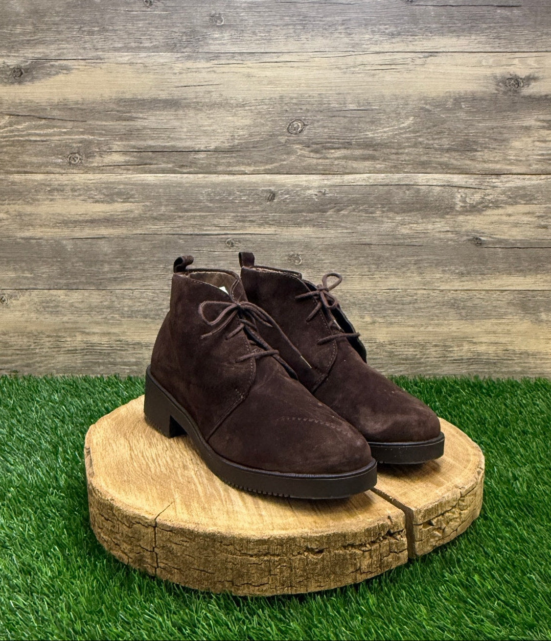 Hushpuppies Women - Size 8.5M - Dark Brown Suede Ankle Lace Boots Style 295031