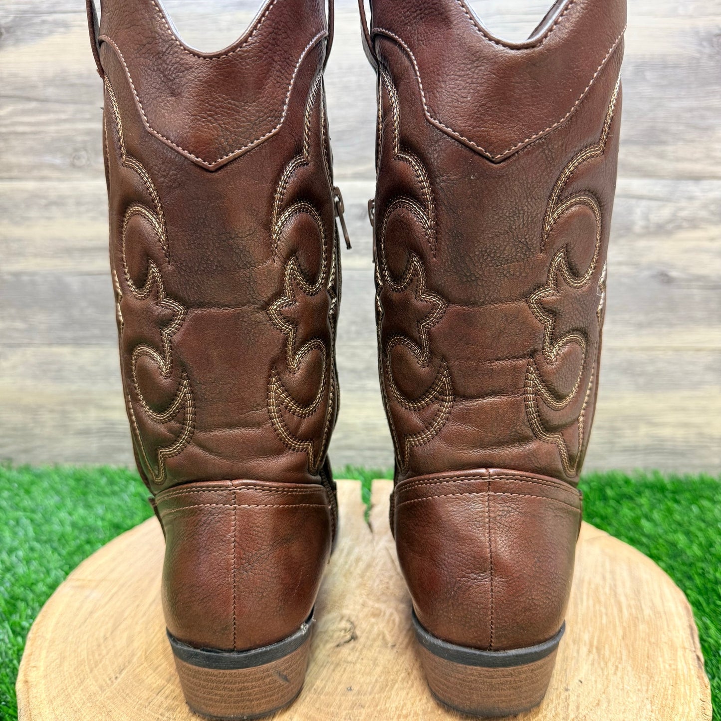 Cat & Jack Youth - Size 5 - Brown Zipper Cowboy Boots