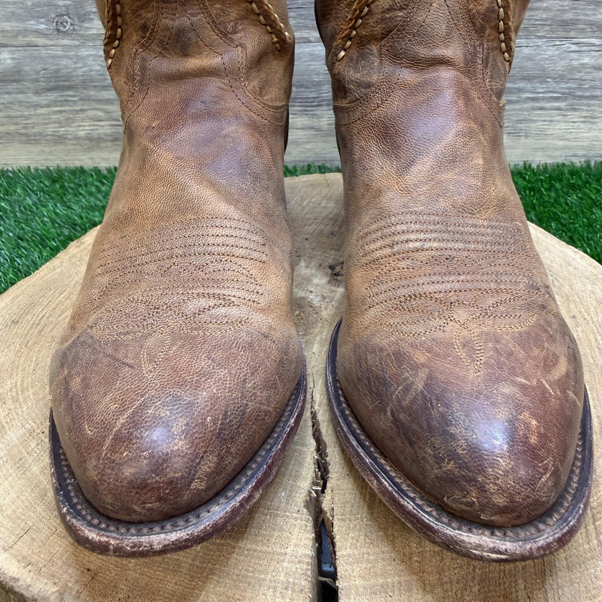 Dan Post Men - Size 9.5EW - Brown Albany Whipstitch Western Cowboy Boots DP26682