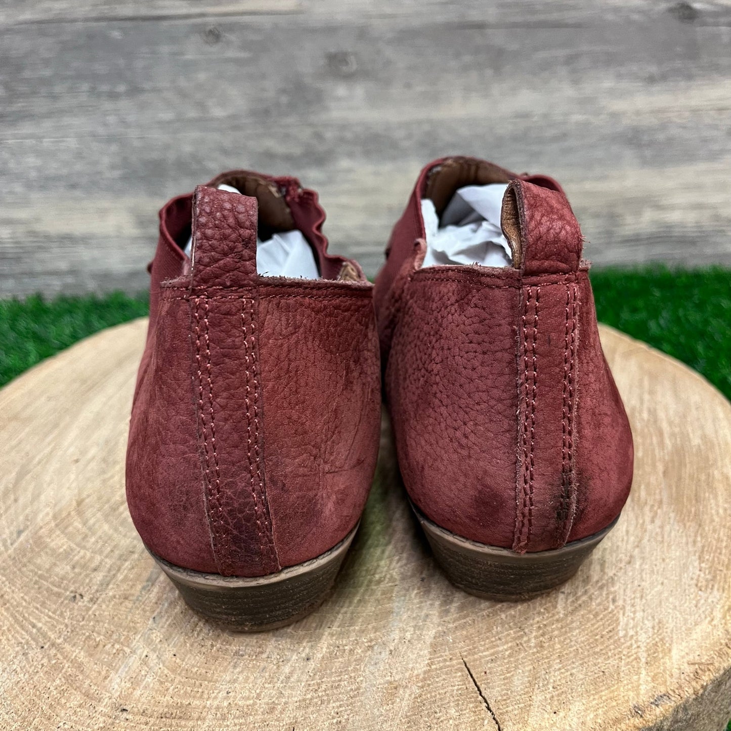 Lucky Brand Women - Size 9M - Red Suede Ankle Boots