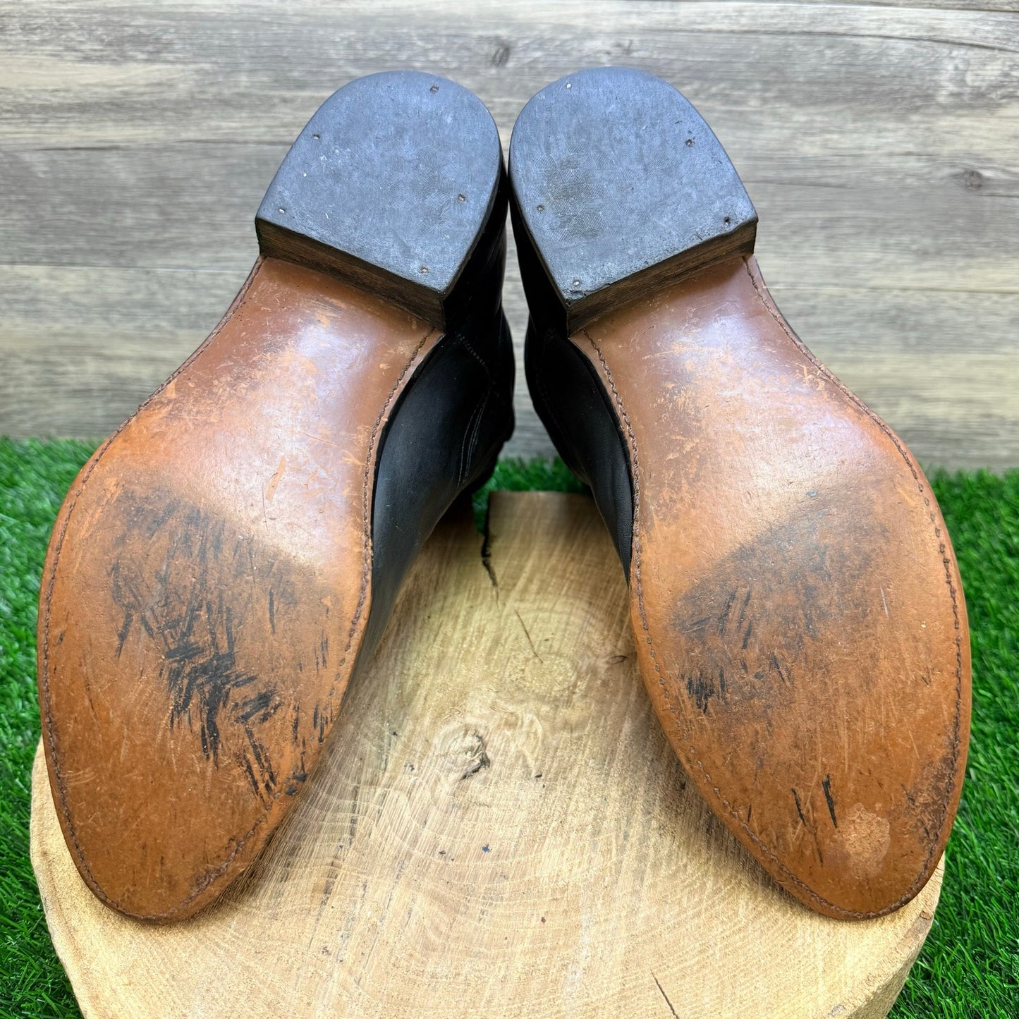 Durango Men - Size 9.5D - Black Leather Cowboy Boots SW549