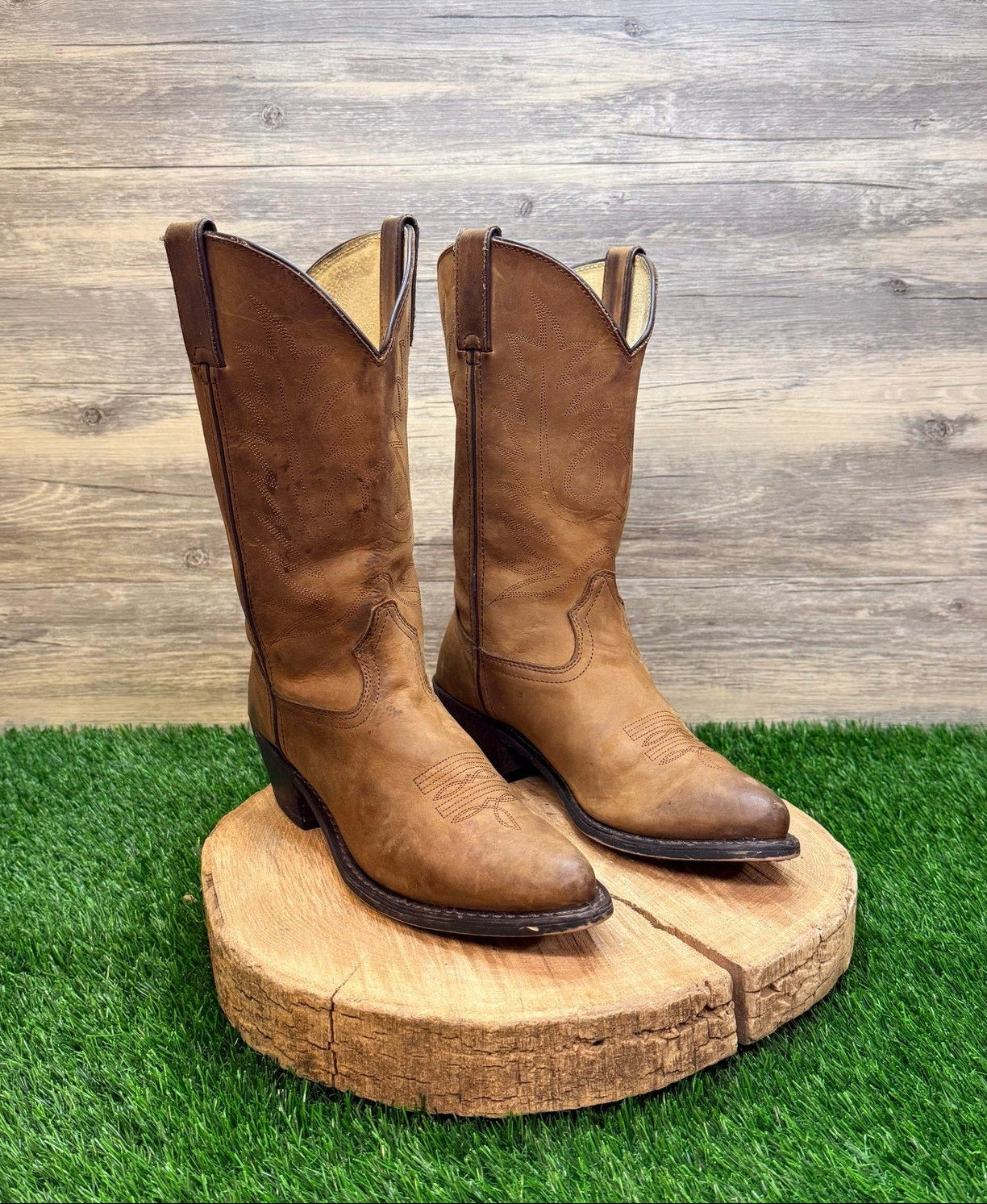 Durango Women - Size 8.5M - Tan Rodeo Ranch Western Cowboy Boots RD4112