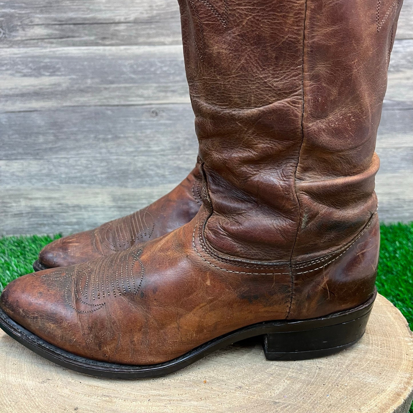 Durango Men - Size 10D - Brown Slouch Cowboy Boots Style 75975