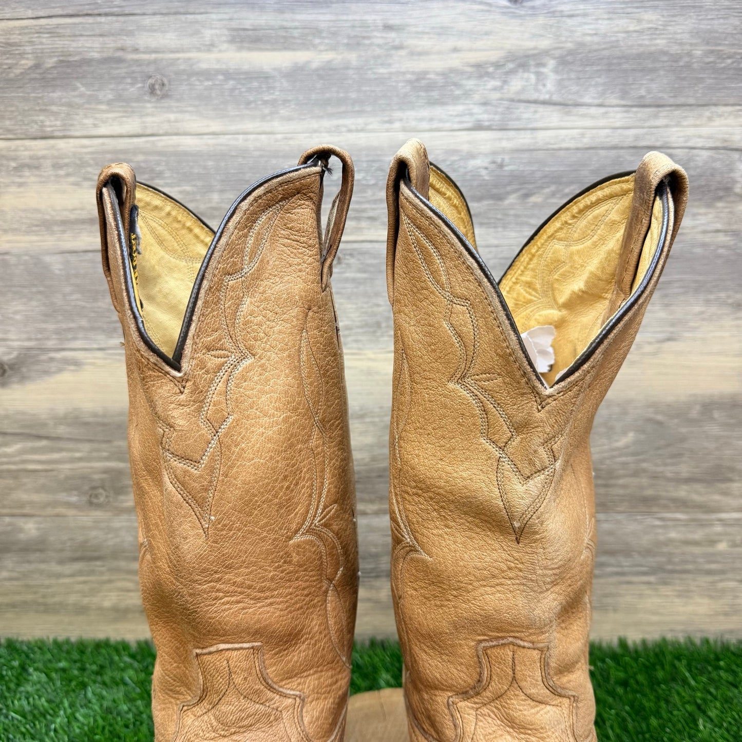 Dan Post Men - Size 9.5D - Vintage Tan Western Cowboy Boots 6557