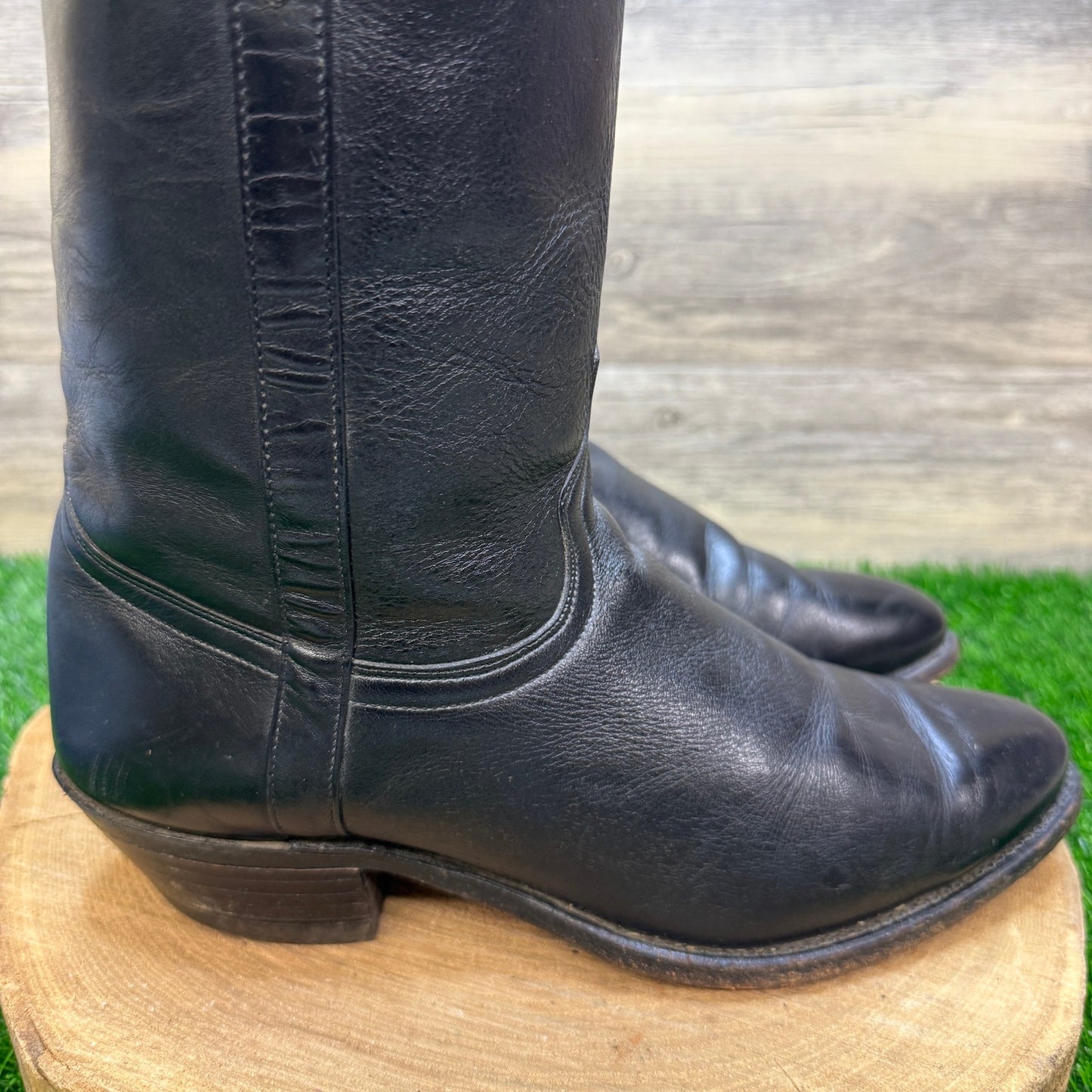 Wrangler Men - Size 8.5D - Vintage Black Western Cowboy Boots Style 9600