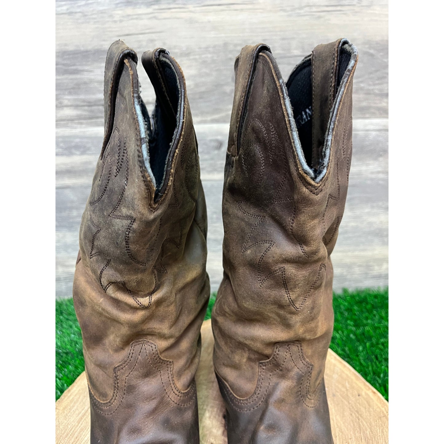 Durango Women - Size 6.5M - Brown Slouch Cowboy Boots Style RD542