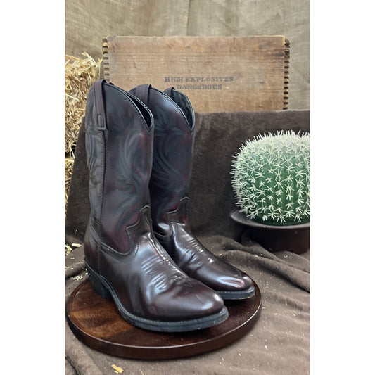Laredo Men - Size 8EW - Burgundy Cowboy Boots Style 4216