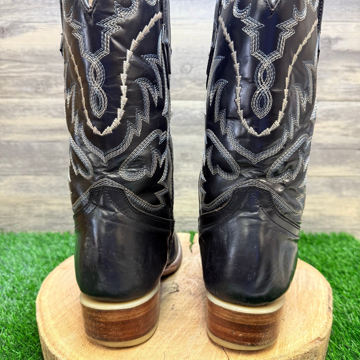 Sebastian’s Men - Size 9.5 - Black Cowboy Boots Made in Mexico