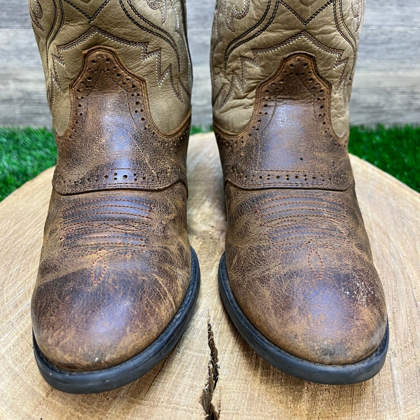 Ariat Youth - Size 1.5 - Brown Cowboy Boots Style 10001798