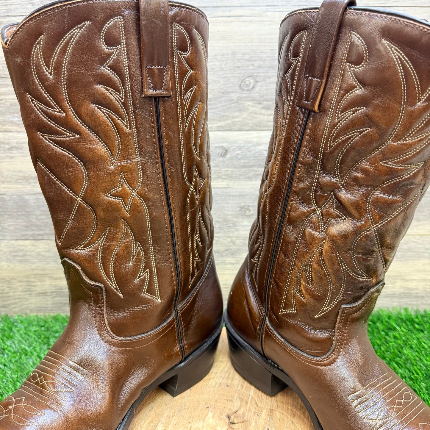 Mason Men - Size 8.5 3E - Vintage Brown Cowboy Boots Chippewa Falls