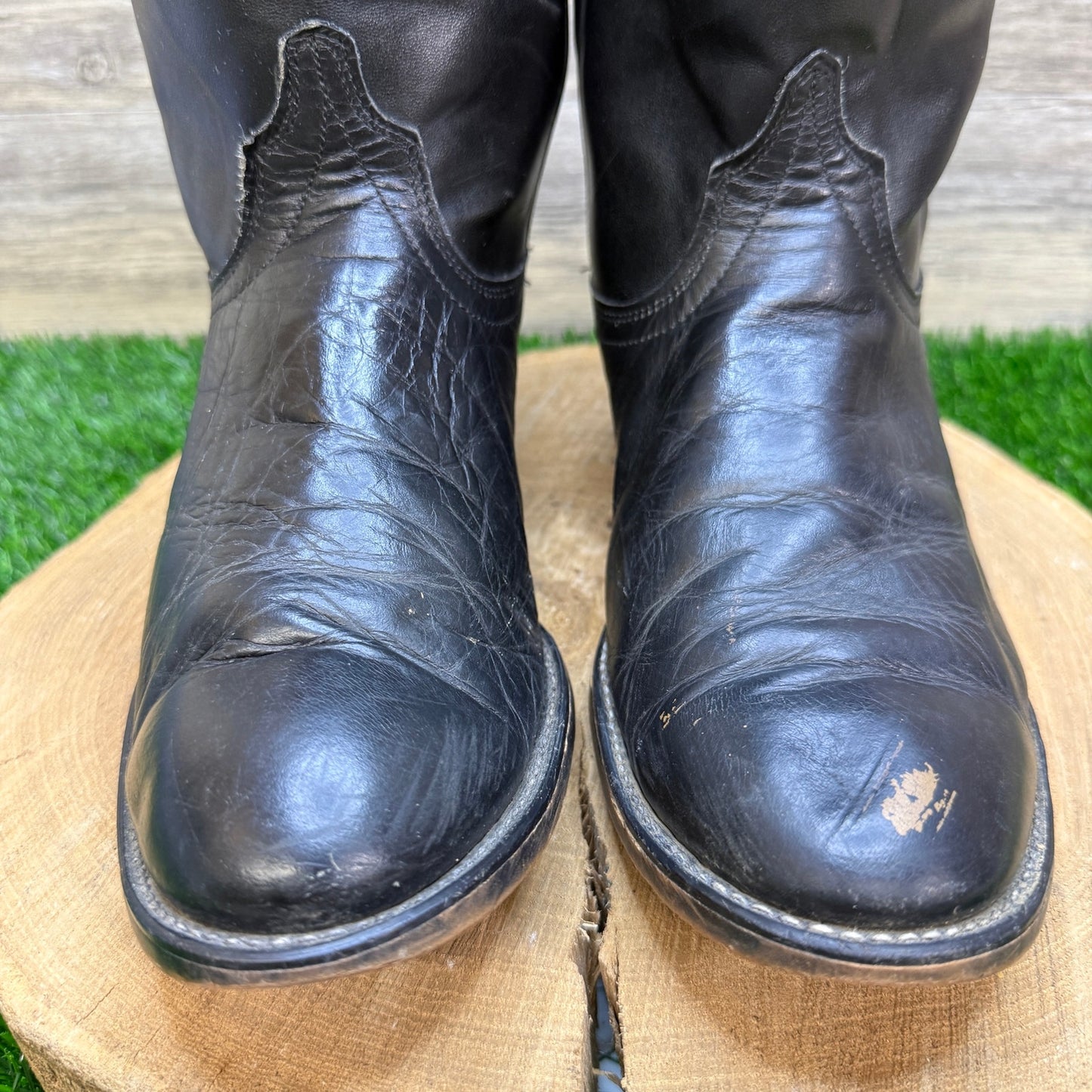 Laredo Men - Size 9.5EE - Vintage Black Roper Western Cowboy Boots Style 7902