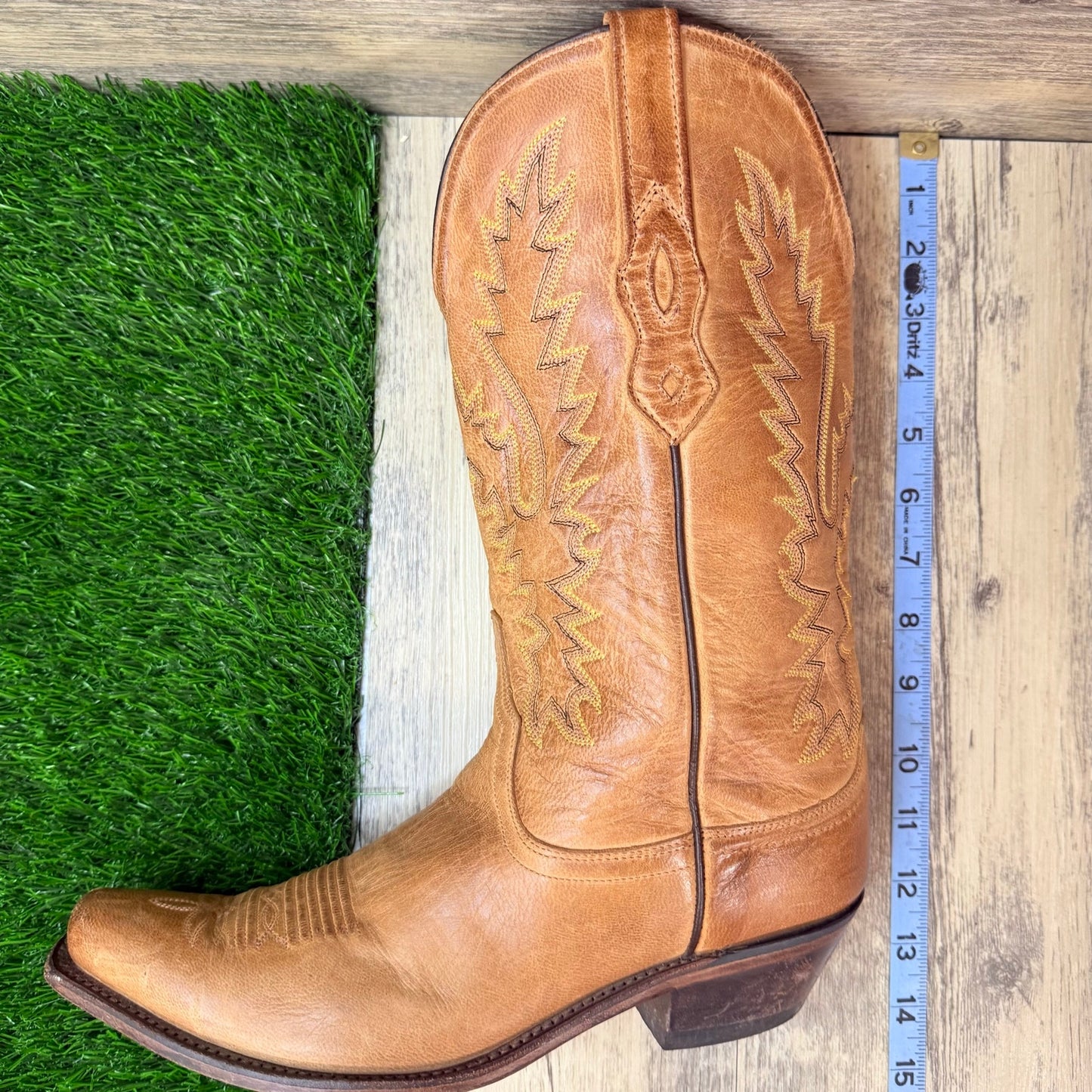 Old West Women - Size 10 - Beige Flame Western Cowboy Boots LF1529