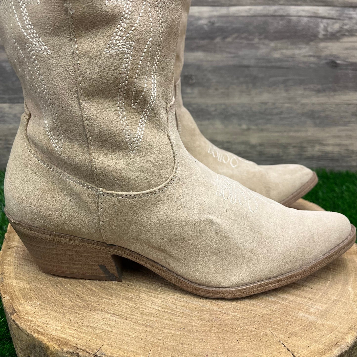 NoBo Women - Size 10 - Taupe Faux Suede Boots