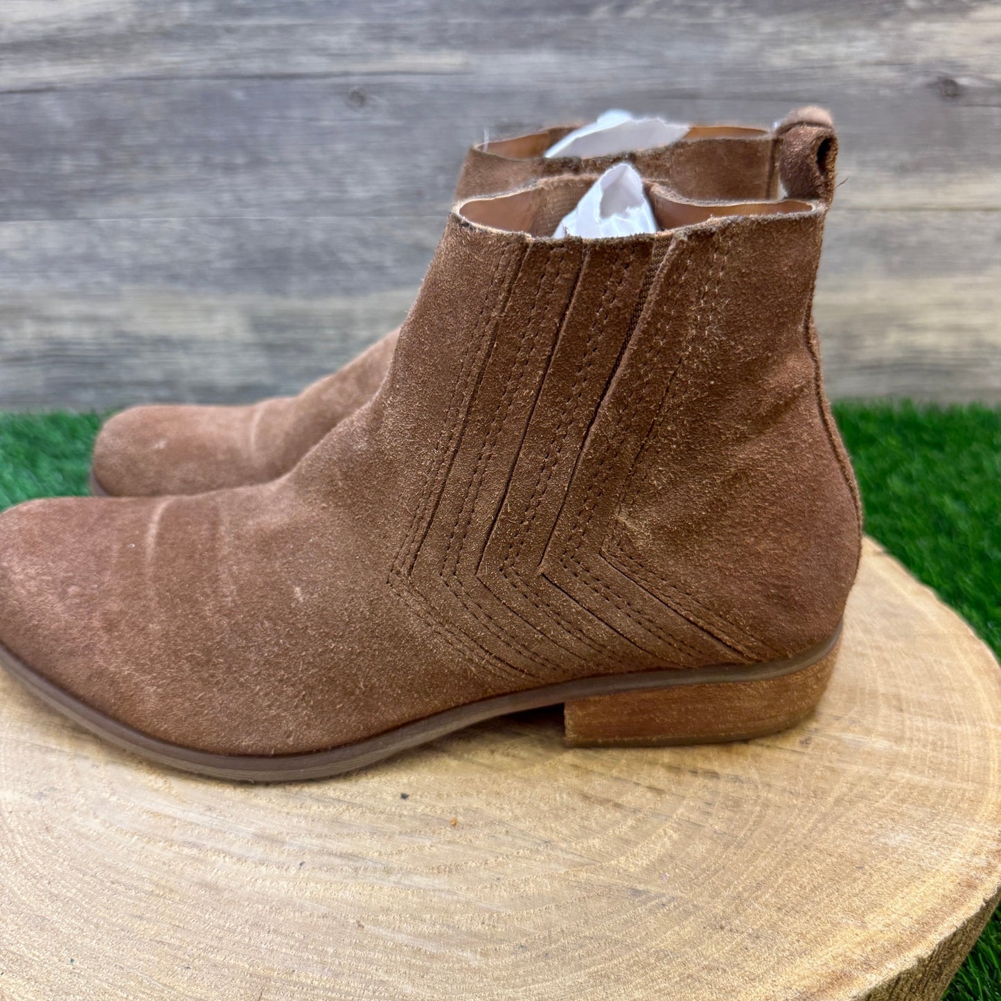 Korks Women - Size 7.5M - Tan Suede Ankle Boots Style CBFF19