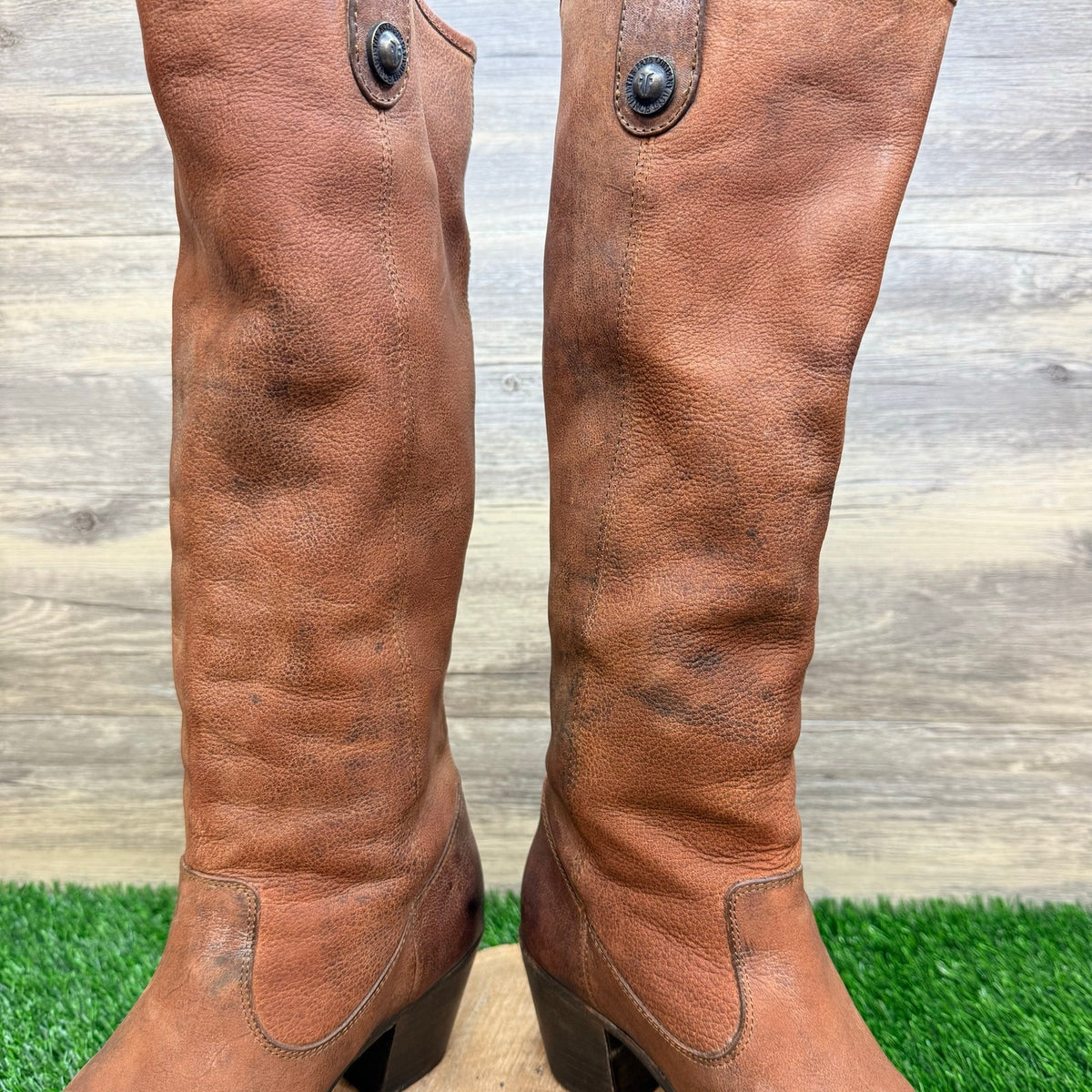 Frye Women - Size 8B - Cognac Jackie Button Tall Boots 76575