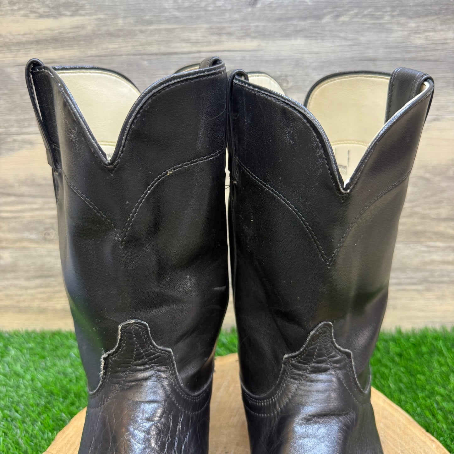 Laredo Men - Size 9.5EE - Vintage Black Roper Western Cowboy Boots Style 7902