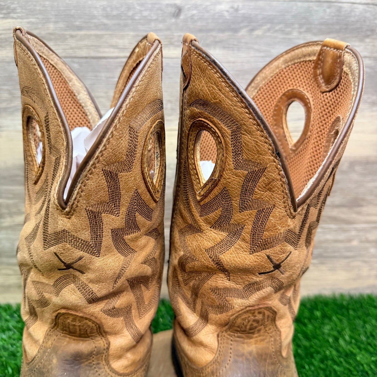 Twisted X Men - Size 10EE - Brown Square Steel-Toe Square Cowboy Boots MLCCW05