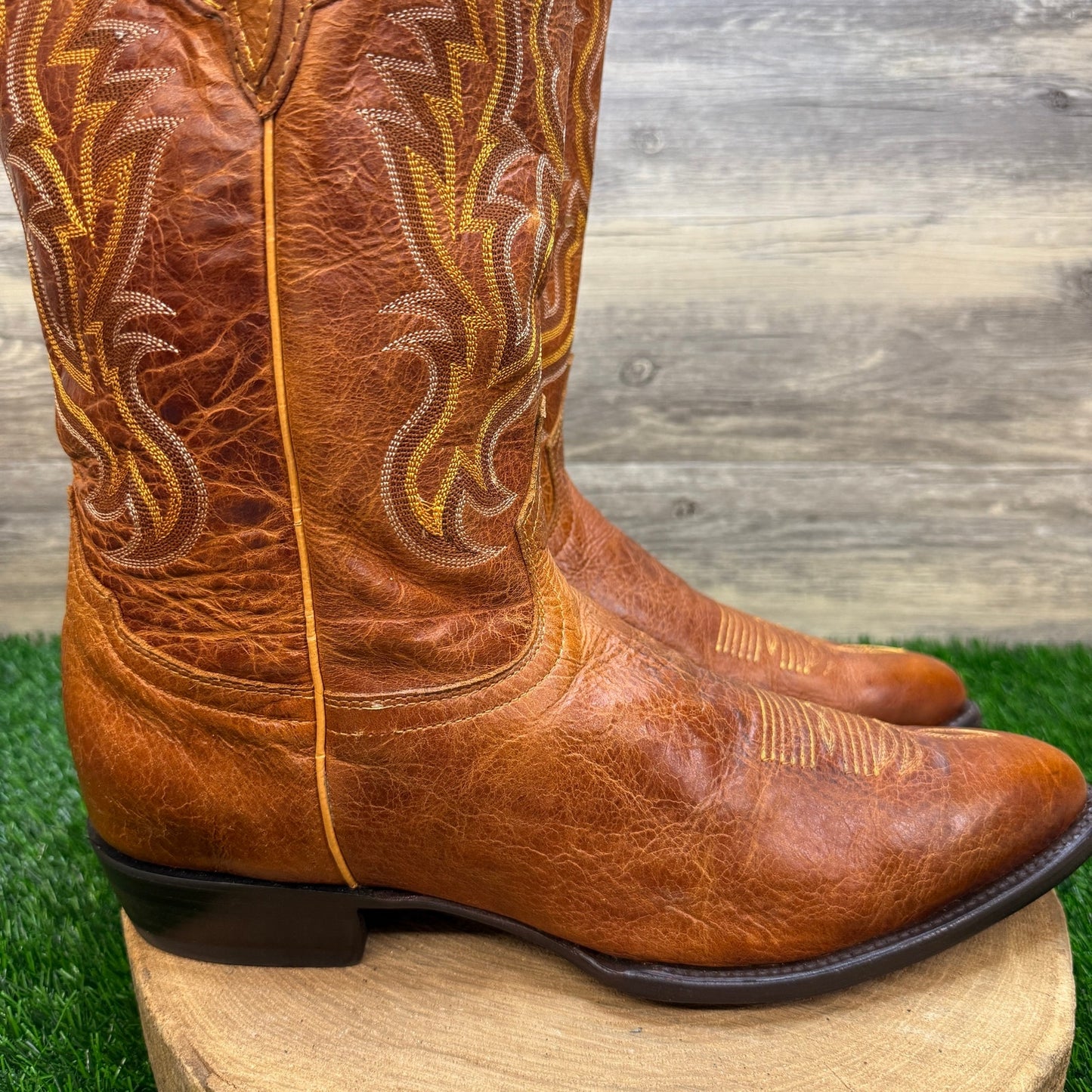 El Presidente Men - Size 13.5D - Bronze Gold Collection Western Cowboy Boots