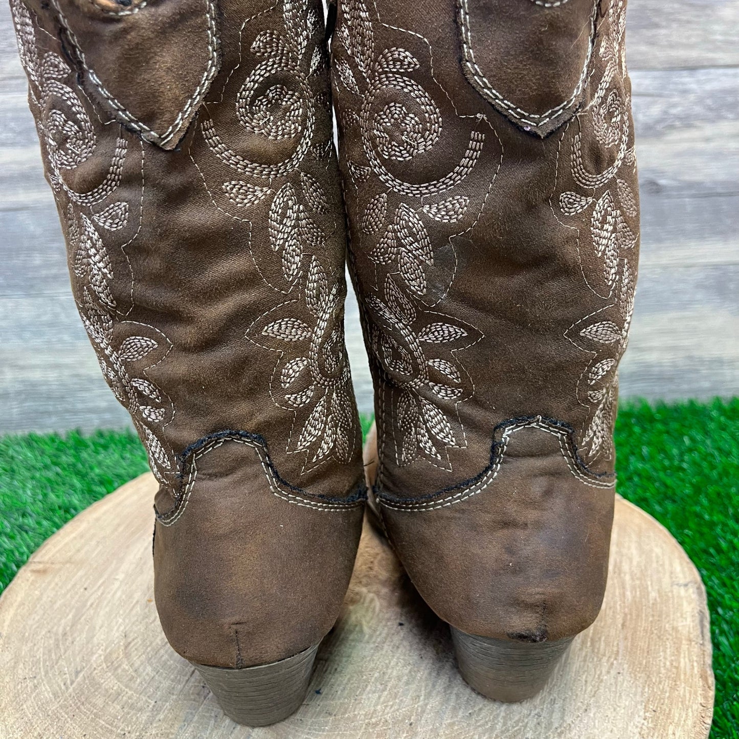 Rampage Women - Size 8M - Brown Soft Faux Leather Boots Style 429105