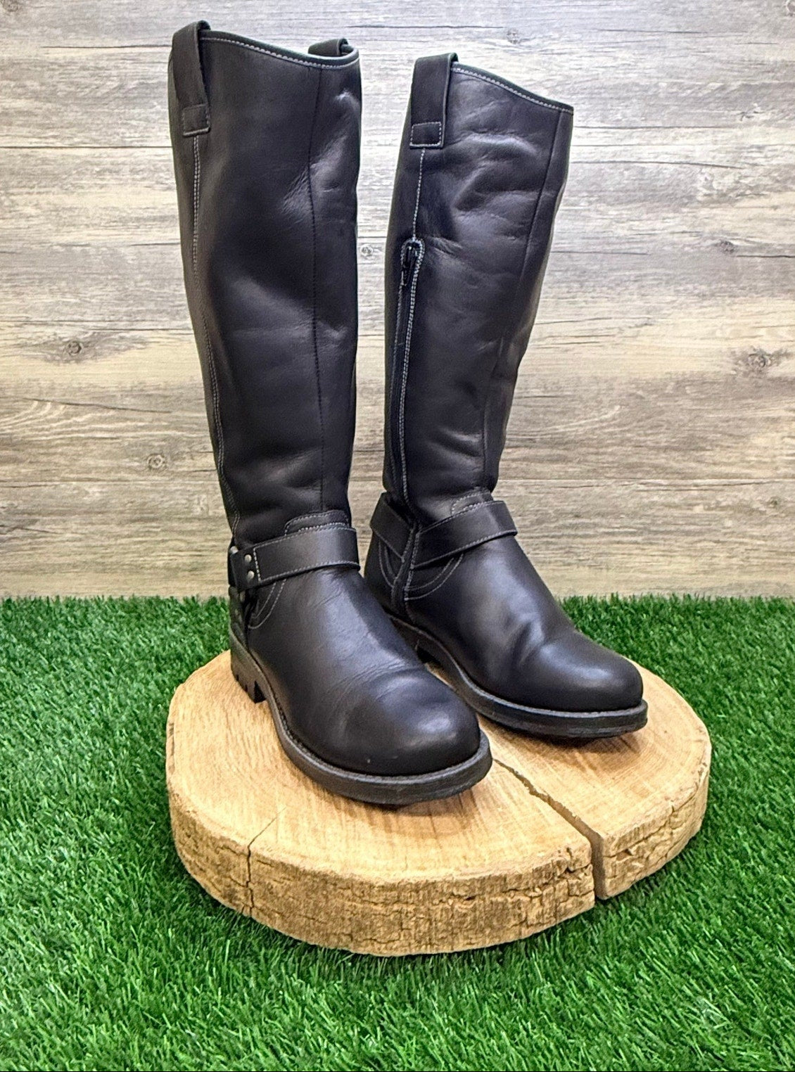 Taos Women - Size 7 - Black Faux Leather Tall Boots 008243