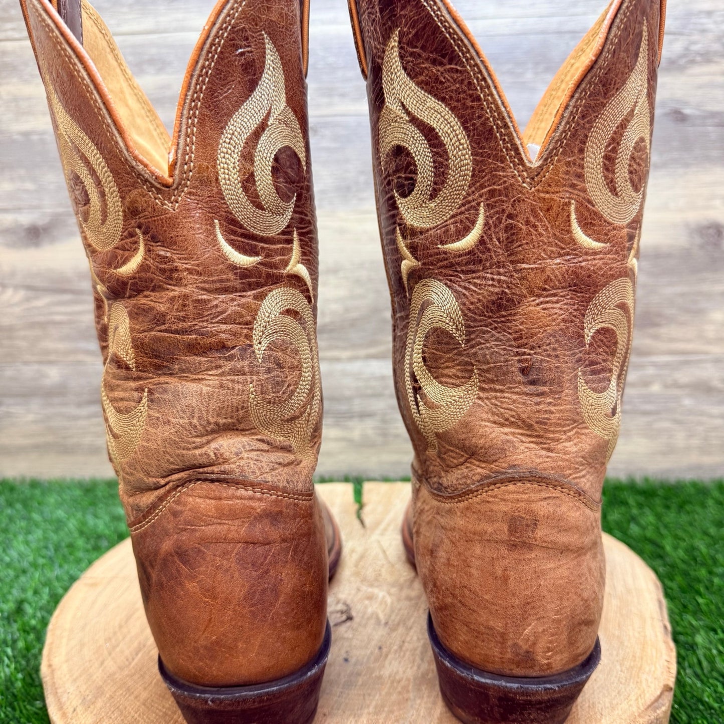 Justin Women - Size 9B - Distressed Brown Snip Toe Cowboy Boots BRL103