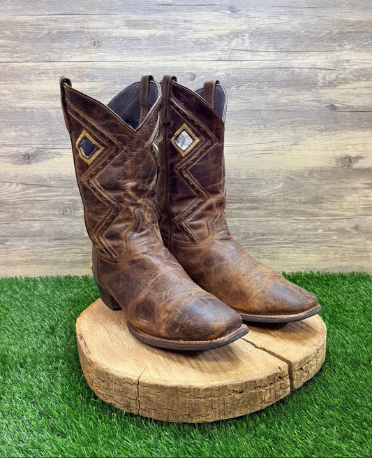 Laredo Men - Size 11EW - Brown Square Toe Western Cowboy Boots 68329