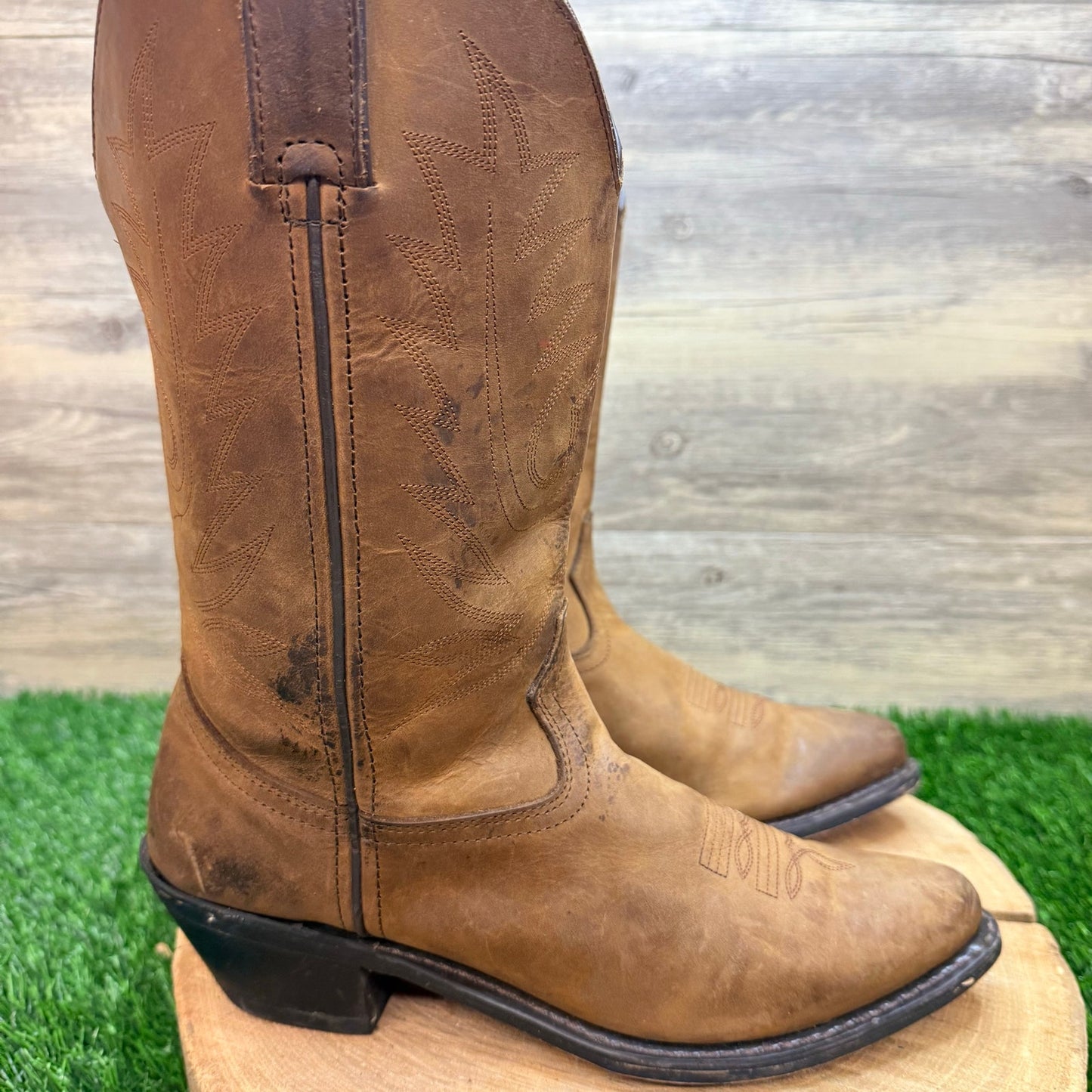 Durango Women - Size 8.5M - Tan Rodeo Ranch Western Cowboy Boots RD4112