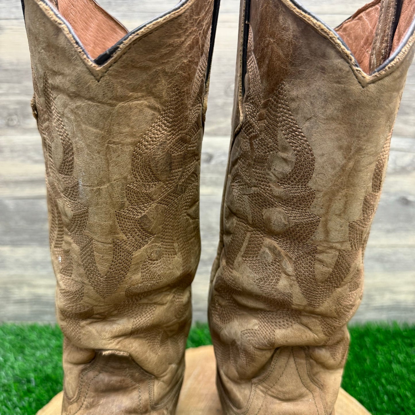 Tanner Mark Women - Size 8 - Brown Square Toe Cowboy Boots Style TML201383