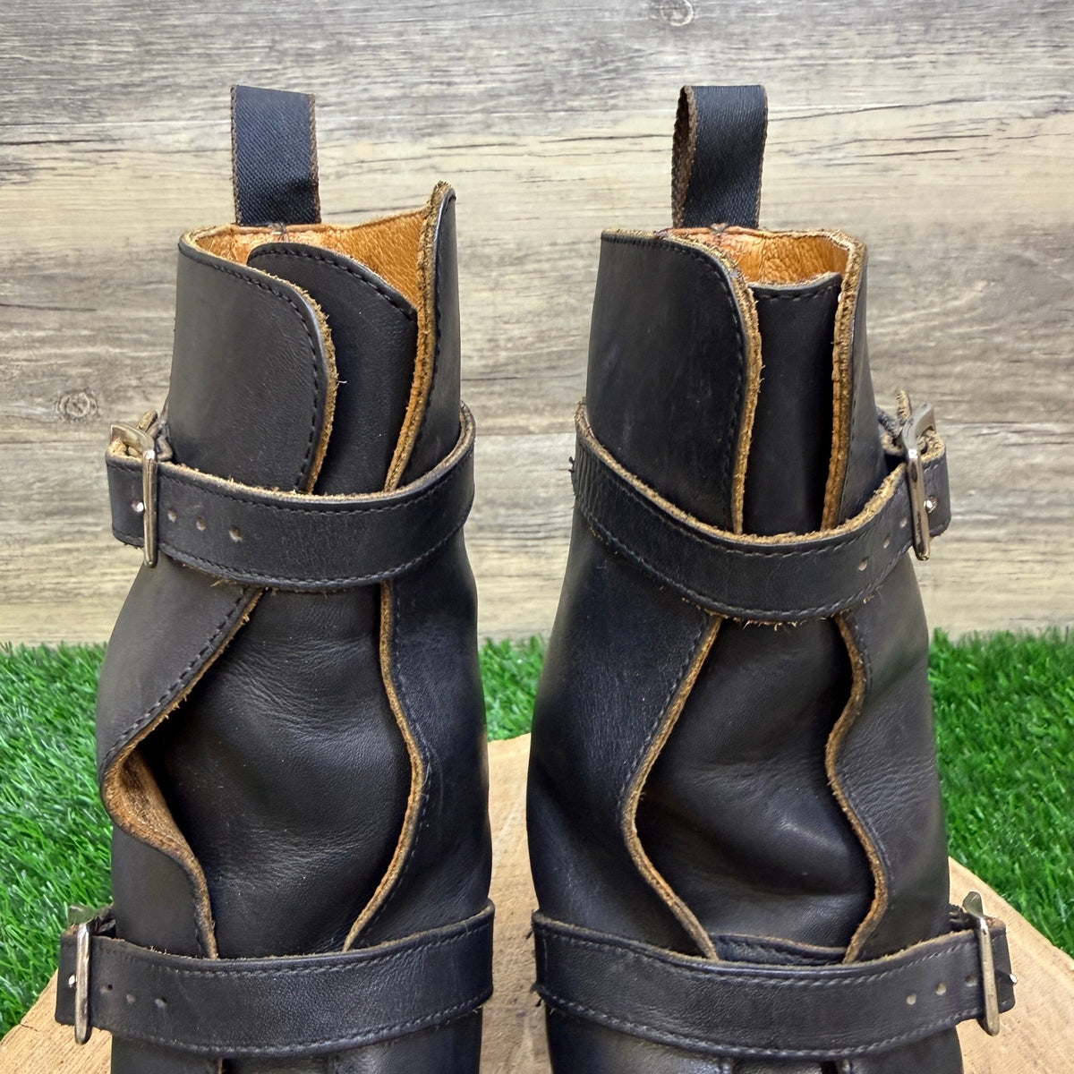 Harley Davidson Women - Size 7 - Black Buckle Moto Boots Style 98400-97VW