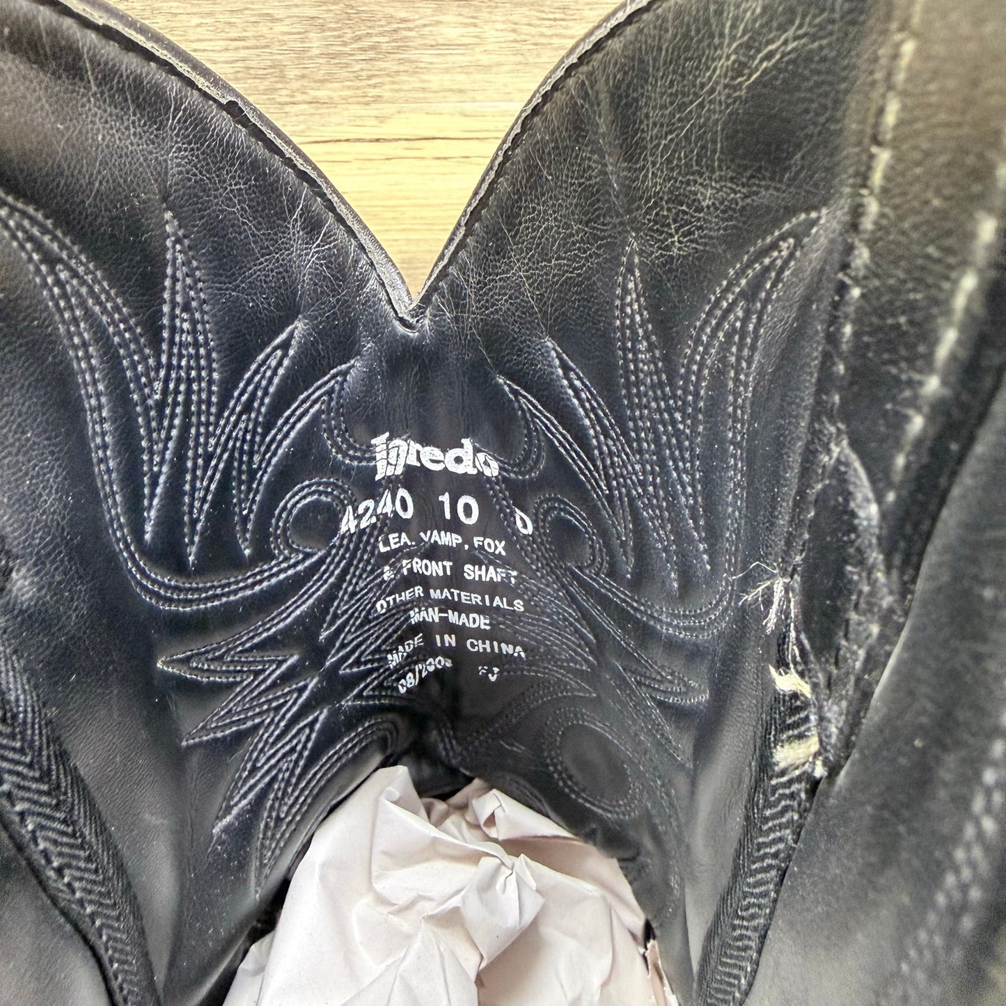 Laredo Men - Size 10D - Black Western Cowboy Boots 4240