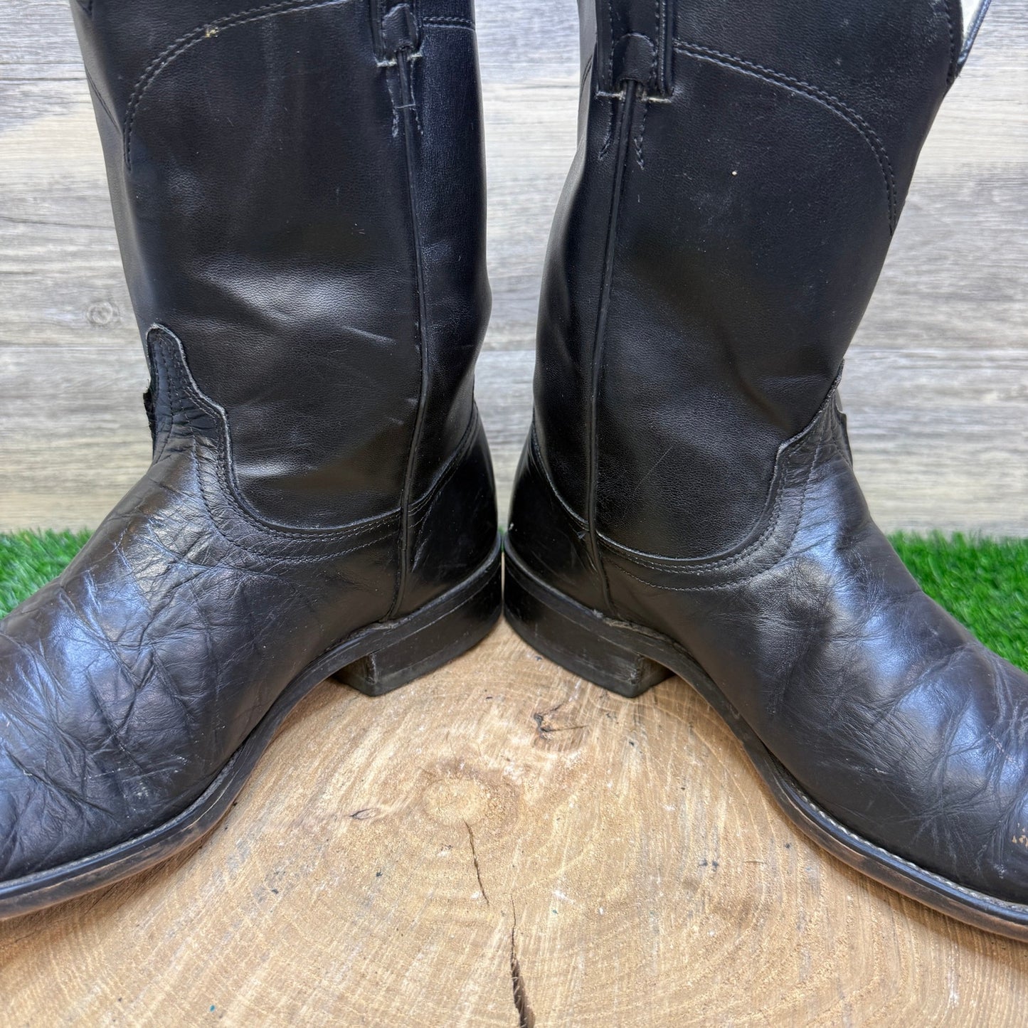 Laredo Men - Size 9.5EE - Vintage Black Roper Western Cowboy Boots Style 7902