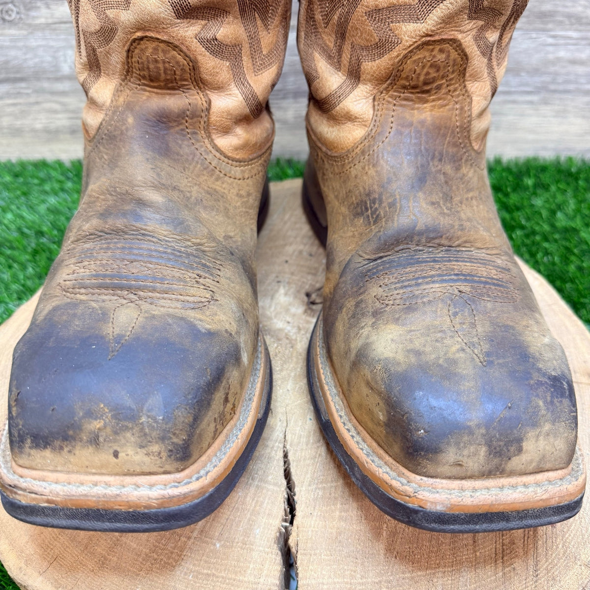 Twisted X Men - Size 10EE - Brown Square Steel-Toe Square Cowboy Boots MLCCW05